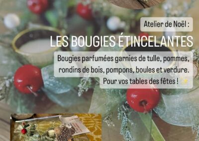 création pour noël fait au café créatif l'Atelier cart à annemasse