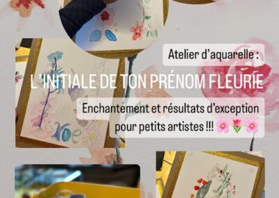création d'aquarelle au café créatif l'atelier cart à annemasse ambilly